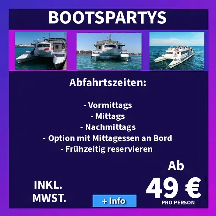 Bootparty auf dem Katamaran in Valencia für Junggesellenabschiede