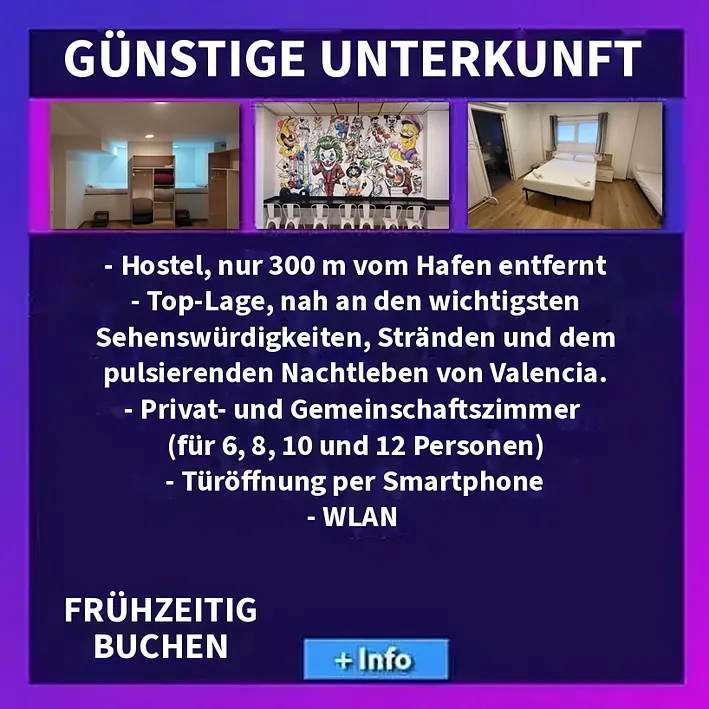 Günstige Unterkunft für Gruppen in Valencia