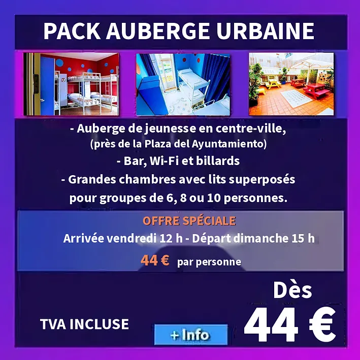 Auberge pour groupes en centre-ville
