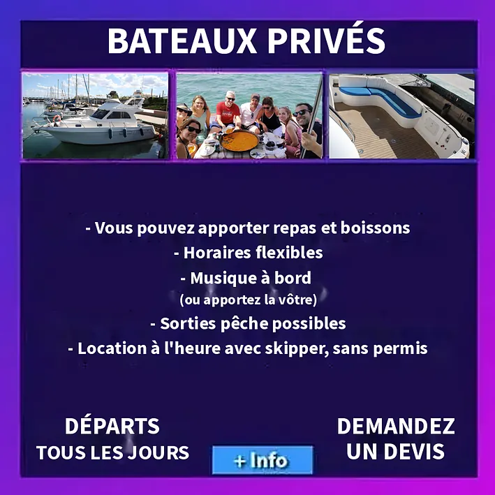 Bateau privé pour groupes