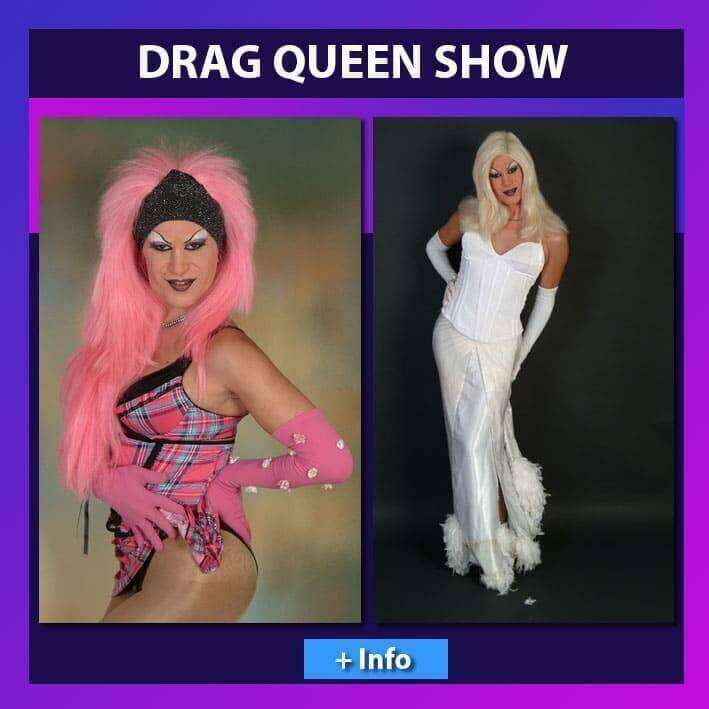 Drag queen durante una cena spettacolo a Valencia