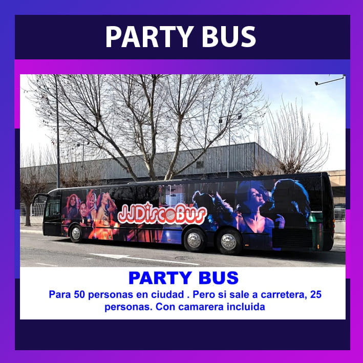 Limobus Discobus 50 plazas tipo Disco Bus con barra