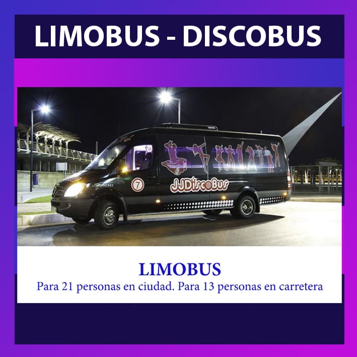 Limobus Discobus 21 plazas disponible para Valencia y Castellón