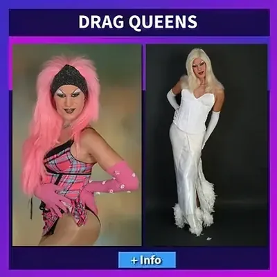Show de drag queen para grupos mixtos Drag queen animando juegos de chicos contra chicas durante la cena