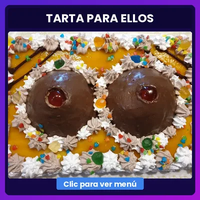 Tarta sorpresa para los chicos Tarta erótica de chocolate con fruta para sorprender a los chicos en la despedida mixta