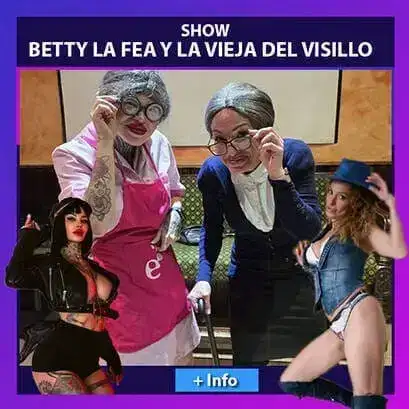 Show de humor para despedidas con personajes como Betty la Fea y la vieja del visillo