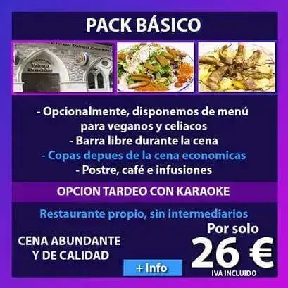 Restaurante para despedidas con cena, animación y ambiente para grupos