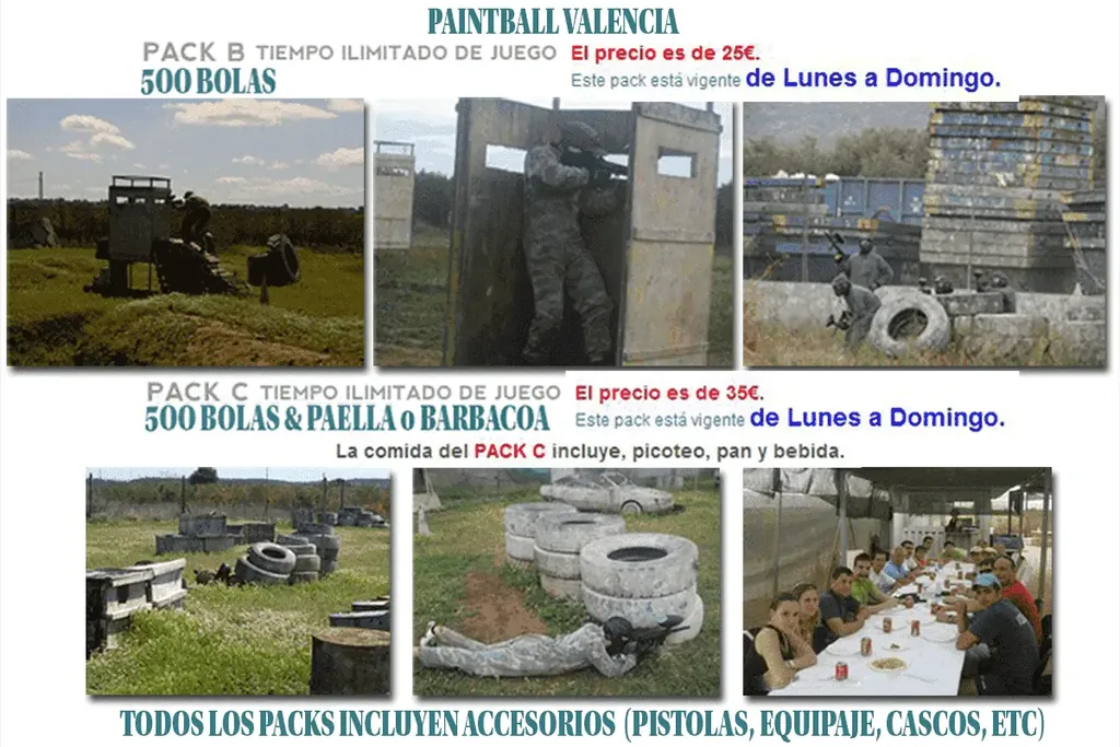 Escenarios de paintball Escenarios de paintball cerca de Valencia con zonas de cobertura y obstáculos