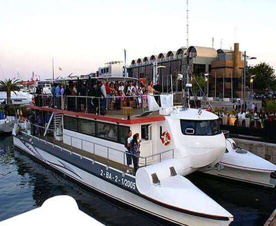 Group celebration on a catamaran in Valencia
