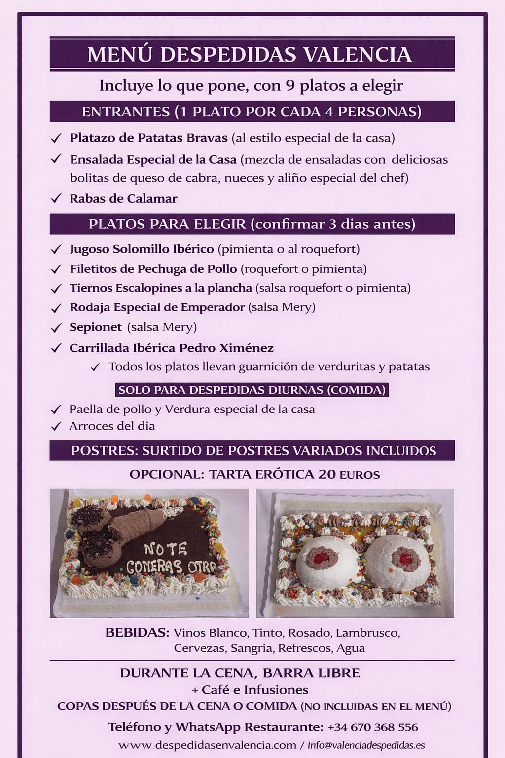 Opción de tarta erótica 20 €